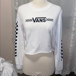 A white VANS crop top